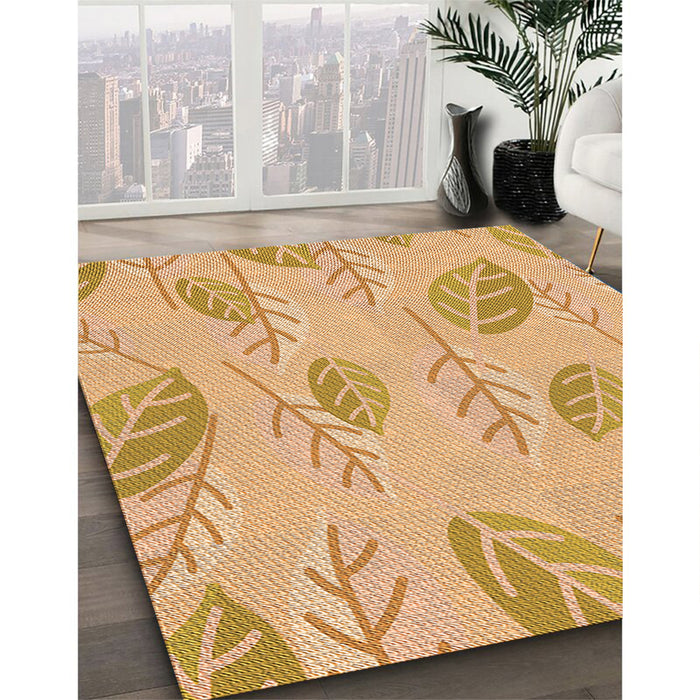 Machine Washable Transitional Orange Rug in a Family Room, wshpat1007org