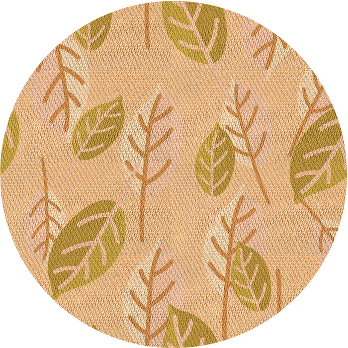 Square Machine Washable Transitional Orange Rug in a Living Room, wshpat1007org