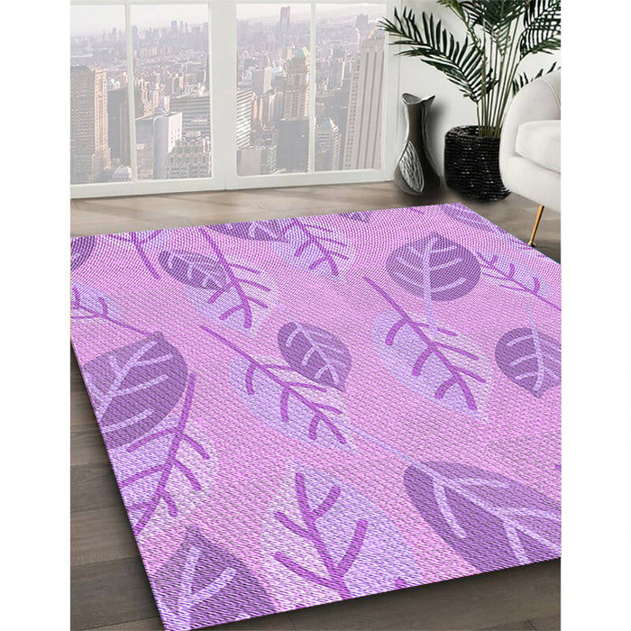 Machine Washable Transitional Purple Rug in a Family Room, wshpat1007pur