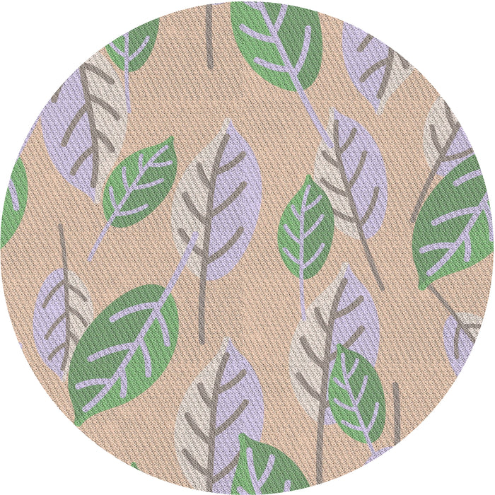 Sideview of Patterned Khaki Green Novelty Rug, pat1007