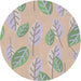 Sideview of Patterned Khaki Green Novelty Rug, pat1007