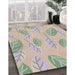 Machine Washable Transitional Khaki Green Rug in a Family Room, wshpat1007