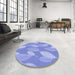 Machine Washable Transitional Light Slate Blue Rug in a Washing Machine, wshpat1008blu