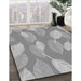 Machine Washable Transitional Cloud Gray Rug in a Family Room, wshpat1008gry