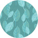 Square Machine Washable Transitional Light Sea Green Rug in a Living Room, wshpat1008lblu