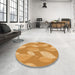 Machine Washable Transitional Neon Orange Rug in a Washing Machine, wshpat1008org