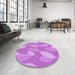 Machine Washable Transitional Violet Purple Rug in a Washing Machine, wshpat1008pur