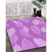 Machine Washable Transitional Violet Purple Rug in a Family Room, wshpat1008pur