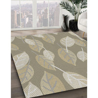 Patterned Dark Green Novelty Rug, pat1008