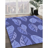 Patterned Sky Blue Rug, pat1009blu