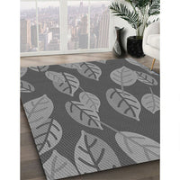 Patterned Gunmetal Gray Rug, pat1009gry