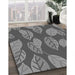 Patterned Gunmetal Gray Rug in Family Room, pat1009gry