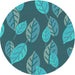 Square Machine Washable Transitional Dark Turquoise Green Rug in a Living Room, wshpat1009lblu