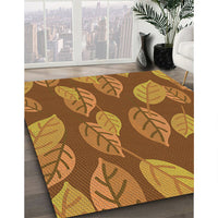 Patterned Mahogany Brown Rug, pat1009org