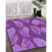 Machine Washable Transitional Purple Rug in a Family Room, wshpat1009pur