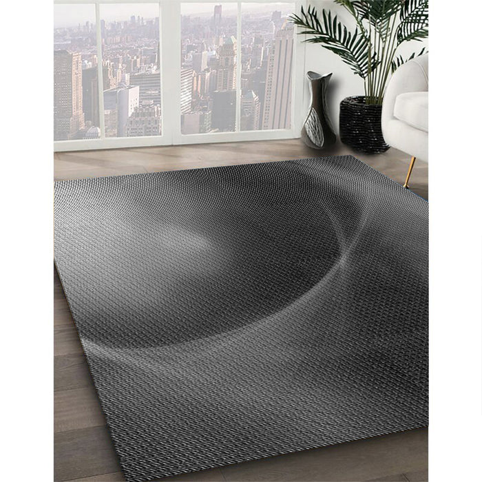 Patterned Gray Rug in Family Room, pat101gry