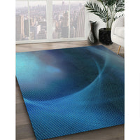 Patterned Blue Ivy Blue Rug, pat101lblu