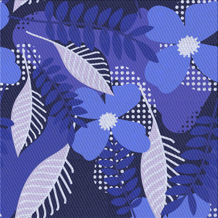 Round Patterned Sky Blue Rug, pat1010blu