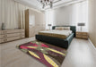 Patterned Brass Green Rug in a Bedroom, pat1010brn