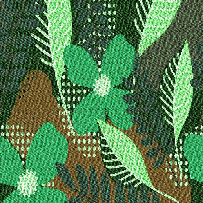 Machine Washable Transitional Dark Forest Green Rug, wshpat1010grn