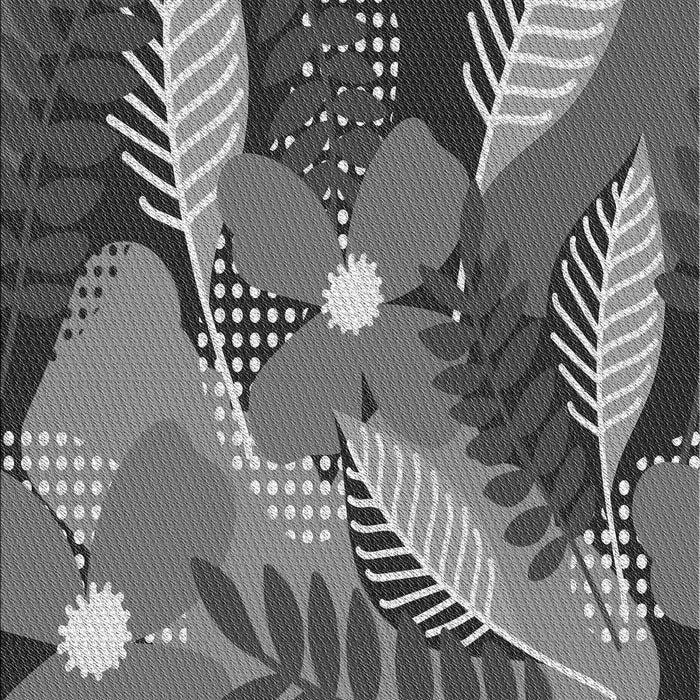 Patterned Black Rug, pat1010gry