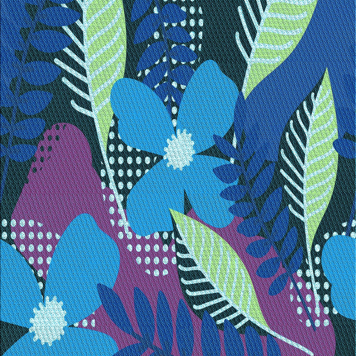 Patterned Blue Rug, pat1010lblu