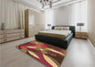 Patterned Bronze Brown Rug in a Bedroom, pat1010org