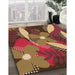 Patterned Bronze Brown Rug in Family Room, pat1010org