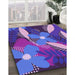 Machine Washable Transitional Bright Purple Rug in a Family Room, wshpat1010pur