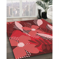 Patterned Red Rug, pat1010rd