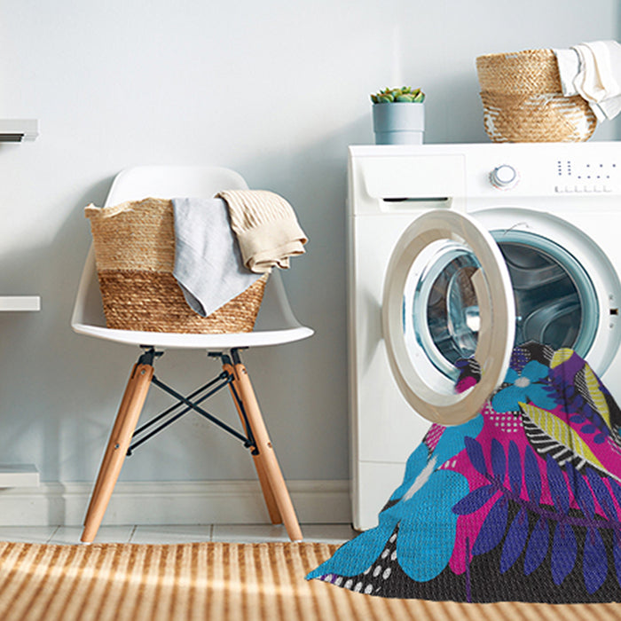 Machine Washable Transitional Blue Rug in a Washing Machine, wshpat1010