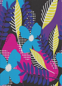 Patterned Blue Novelty Rug, pat1010