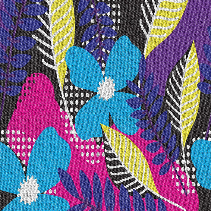 Patterned Blue Novelty Rug, pat1010