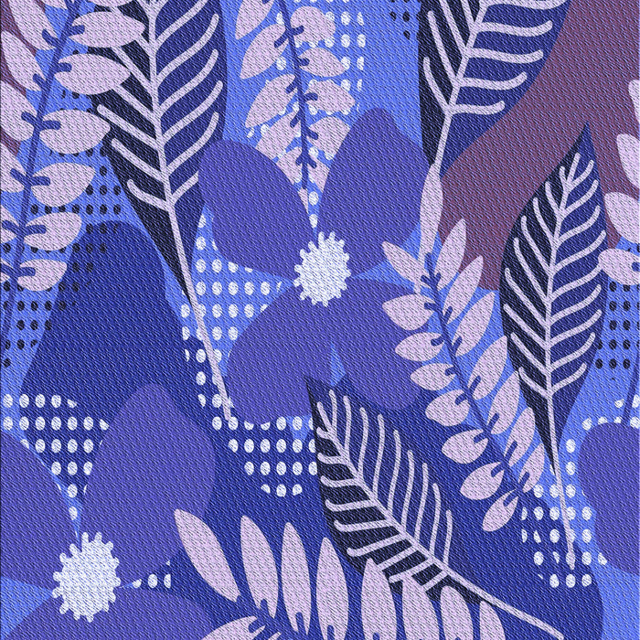 Patterned Purple Mimosa Purple Rug, pat1011blu