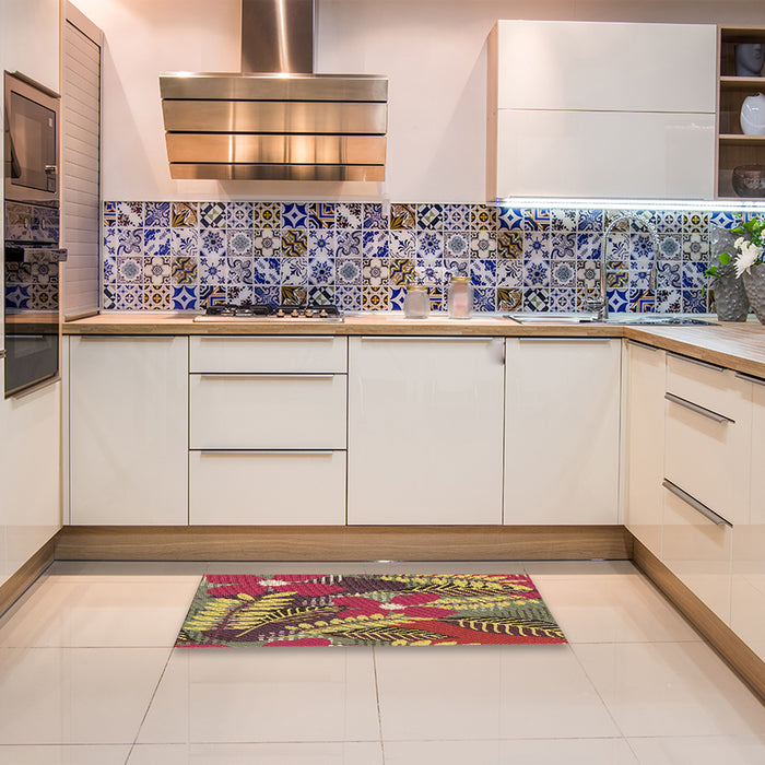 Patterned Brown Rug in a Kitchen, pat1011brn