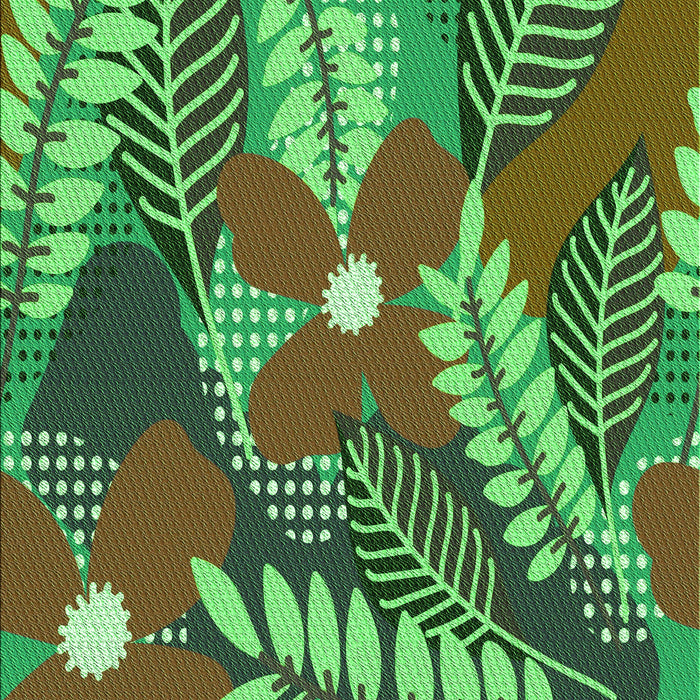Patterned Army Green Rug, pat1011grn