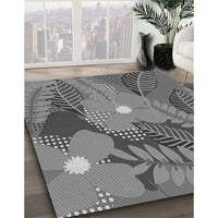 Patterned Gunmetal Gray Rug, pat1011gry