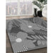 Machine Washable Transitional Gunmetal Gray Rug in a Family Room, wshpat1011gry