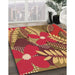 Patterned Yellow Rug in Family Room, pat1011org