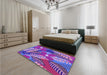 Patterned Purple Rug in a Bedroom, pat1011pur