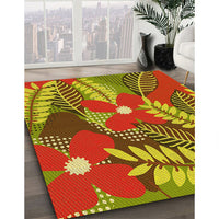 Patterned Brown Rug, pat1011yw