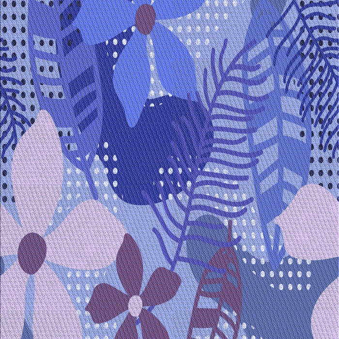 Patterned Blue Rug, pat1012blu