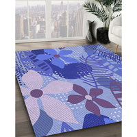 Patterned Blue Rug, pat1012blu