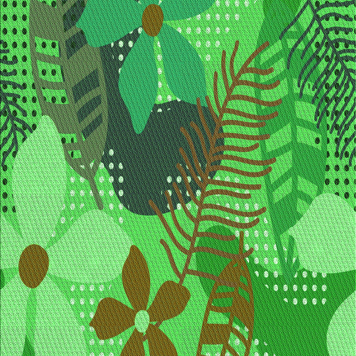 Patterned Neon Green Rug, pat1012grn