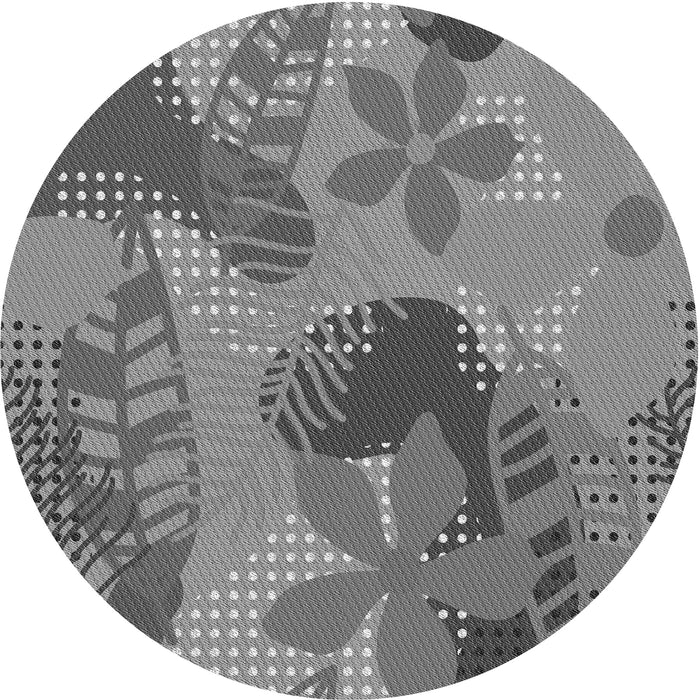 Square Patterned Gray Rug, pat1012gry