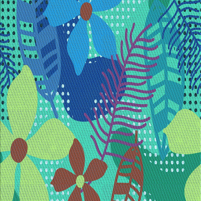 Patterned Steel Blue Rug, pat1012lblu