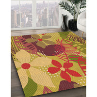 Patterned Yellow Rug, pat1012org