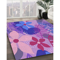 Patterned Dark Orchid Purple Rug, pat1012pur