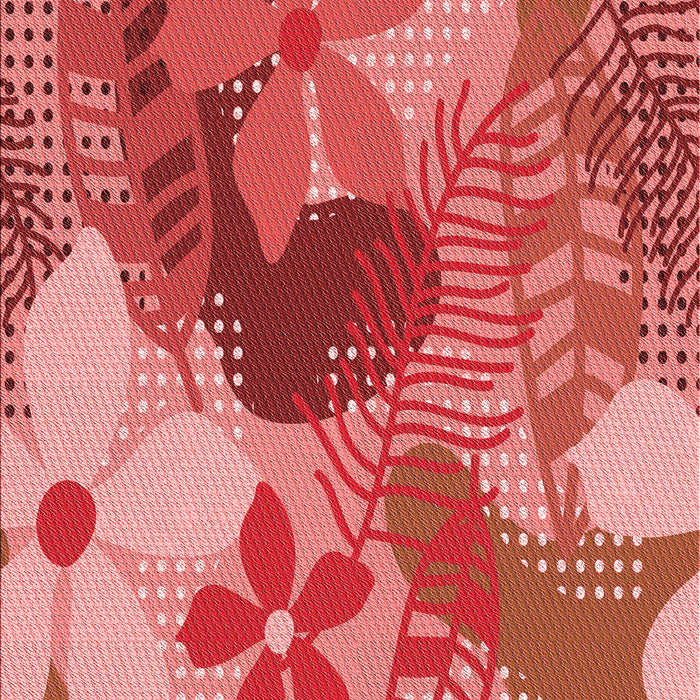 Machine Washable Transitional Red Rug, wshpat1012rd