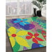 Patterned Purple Novelty Rug in Family Room, pat1012